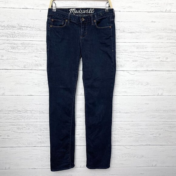 Madewell Women's Jeans Rail Straight Leg Dark Wash size 27 x 32 - Picture 1 of 9